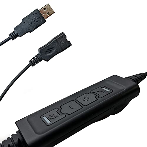 Global Teck Worldwide 504P USB Adapter for Plantronics and – Front View