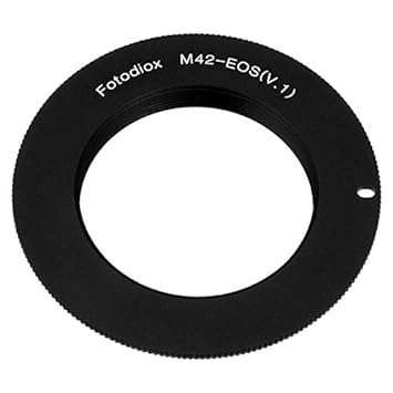 Fotodiox Lens Mount Adapter Compatible with M42 Type 1 Screw Mount SLR Lens to Canon EOS (EF, EF-S) Mount D/SLR Camera Body - with Gen10 Focus Confirmation Chip