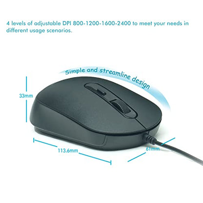 YUMQUA M104: Premium Bulk Wired Computer Mouse 10 Pack – Packaging