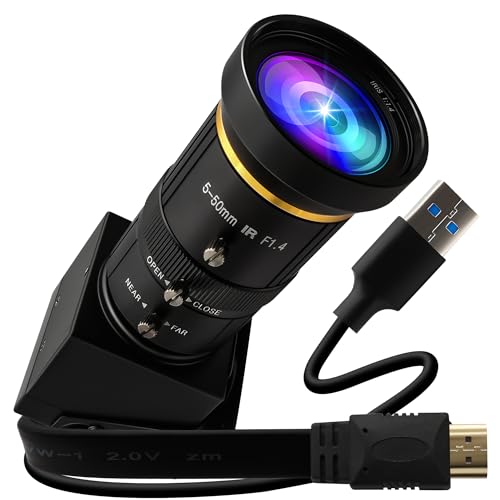 ELP 4K 60fps USB3.0 Webcam: ELP-USB4KCAM30H-CFV 5-50mm Lens – Front View