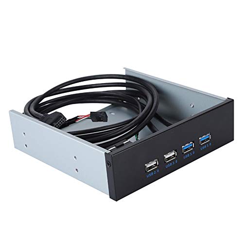 Front Panel: ASHATA 5.25 Inch Multifunction 4 USB Port – Feature Highlight