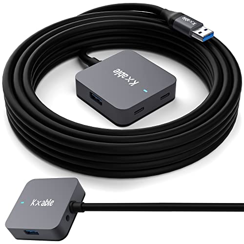 Extender Cord: 15FT USB 3.0 Type-A Extender Cable with – Front View