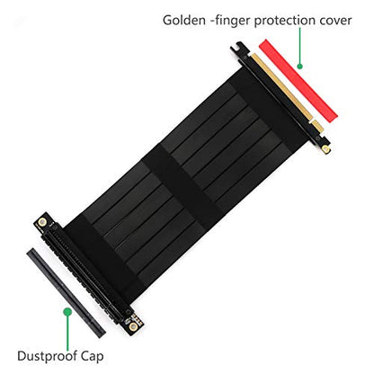 PCI-E Extension Cable: 16x PCIE Riser Cable 90 Degree 20cm – Side View