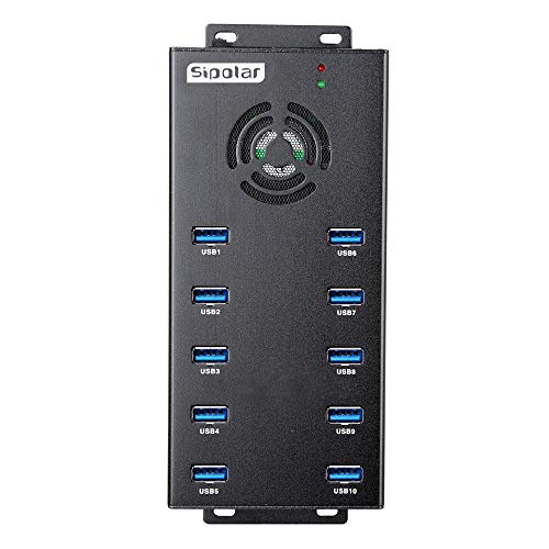 Hub Port: Sipolar 10-Port USB Hub 3.0 – Front View