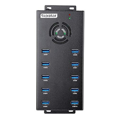 Hub Port: Sipolar 10-Port USB Hub 3.0 – Front View
