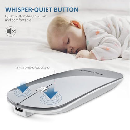 Mouse FENIFOX: FENIFOX Bluetooth Mouse Slim Mini Portable – In Use