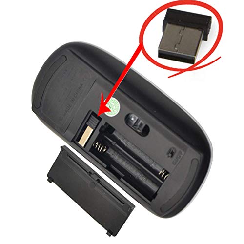 Unique Pattern Optical Mice: Wireless Mouse 2.4G Portable – Side View