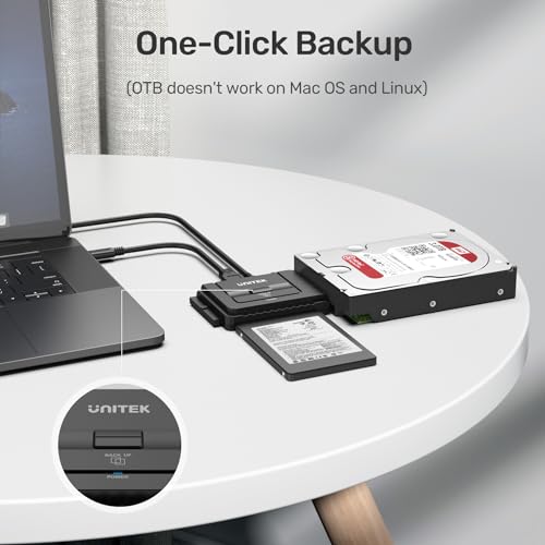 External Hard Drive Adapter: Unitek USB C to IDE and SATA – In Use