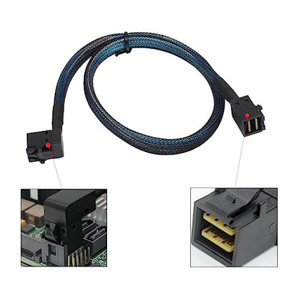 Internal Mini-SAS Cable: Heretom 2PCS 36-pin SFF-8643 HD – Side View