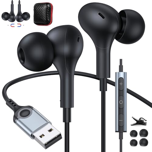 Headset ACANDYA: ACANDYA USB Headphones with Microphone for – Front View