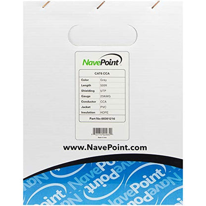 CAT6 Cable: NavePoint 500ft CCA Bulk CAT6 Ethernet Cable – Side View