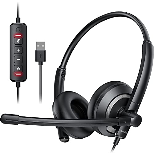 Awatrue EH05-U: Premium Wired USB Headset with – Front View