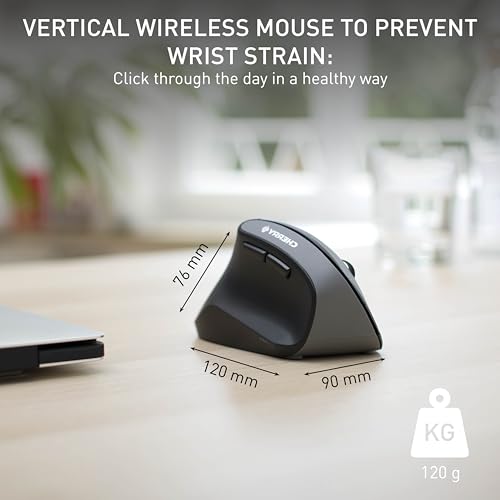 Cherry MW 4500: Ergonomic Wireless Mouse – Side View