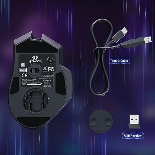 Mouse Redragon: Redragon Wireless Gaming Mouse Ergonomic – Additional Angle