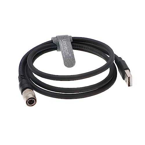 Plug Pin: USB to 4 Pin Male Hirose Connector Data Cable – Front View