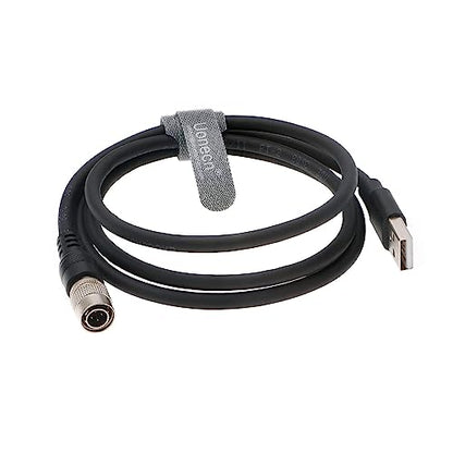 Plug Pin: USB to 4 Pin Male Hirose Connector Data Cable – Front View