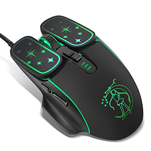 Greshare Gaming Mouse: 4 Colors Backlit Optical Game Mice – Front View