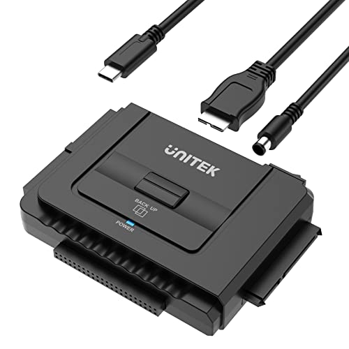 External Hard Drive Adapter: Unitek USB C to IDE and SATA – Front View