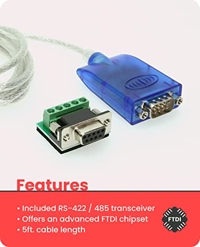 Gearmo Pro 5ft: USB to RS-485/422 Serial Adapter with FTDI – Packaging