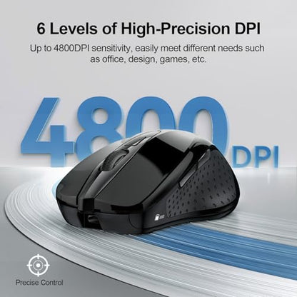 Wireless Mouse: TECKNET BT5.0/3.0 2.4G Rechargeable 4800 – Packaging