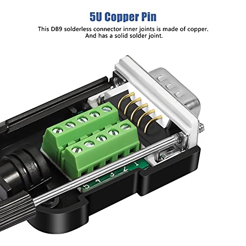 DB9 Connector: Dbilida DB9 Solderless 3-Male 3-Female – Close-up Detail