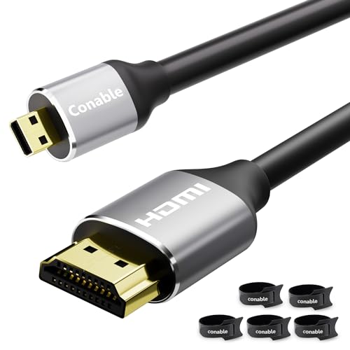 Cable Camera: Micro HDMI to HDMI 20FT High-Speed Cable – Front View