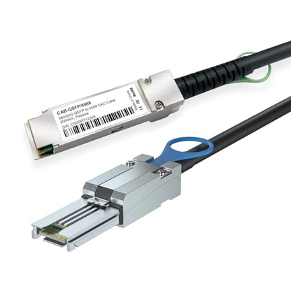 SFF 8088: H!Fiber.com QSFP to SFF-8088 MiniSAS Cable – Front View