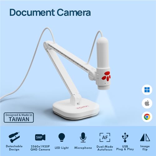 INSWAN INS-3 Handheld Webcam: High-Definition USB Document – Side View