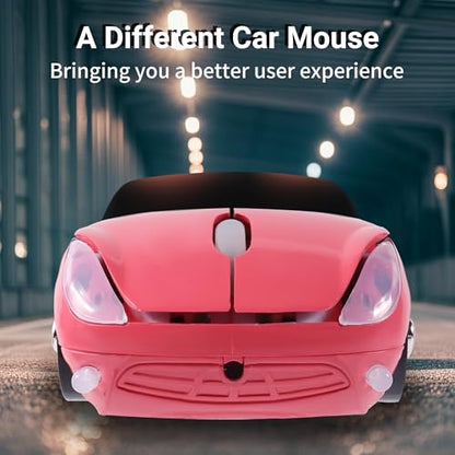 Wireless 3D Sports Car Shape Ergonomic Optical Mini Mouse – Close-up Detail