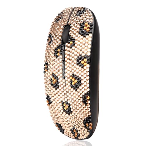 Bling Wireless Mouse: Luxury Crystal Rhinestone Sparkly – Side View