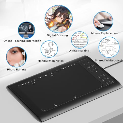 Graphic Drawing Tablet: ienRon IES1060 10x6.25 Inch Digital – In Use