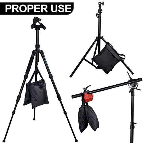 Hoteam 12 Sets Sandbag Outdoor Curtain Weighted Bags Sets – Back View