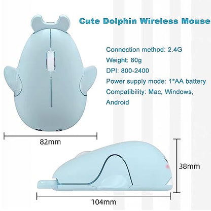 Wireless Mouse Computer: Samudgate Dolphin Shape 2.4GHz USB – In Use
