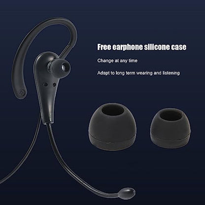 Call Center Headset: ASHATA Single Ear Hook 3.5mm Noise – Close-up Detail