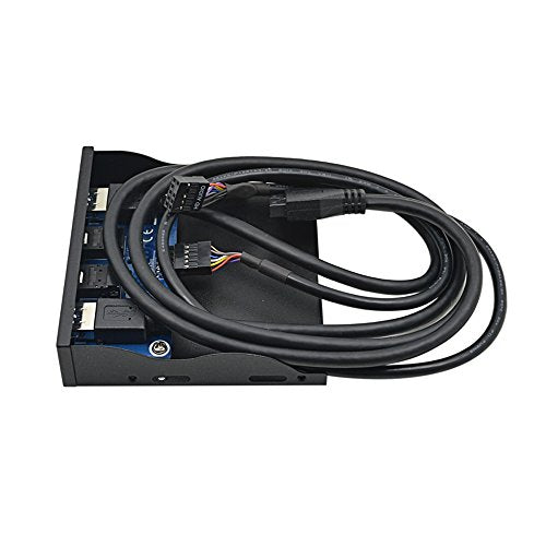 C-Zone 3.5" Floppy Bay High Speed 5 Gbps 20Pin 2 Port USB – Side View