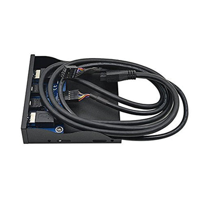 C-Zone 3.5" Floppy Bay High Speed 5 Gbps 20Pin 2 Port USB – Side View