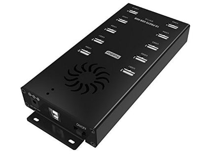 Hub Port: Sipolar 10-Port Powered USB Data Hub – Front View
