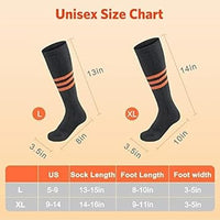 Crbsuk Heated Socks for Men Women, Warm Electric Socks with High Capacity Battery, Cold Weather Thermal Socks Foot Warmer with APP Remote Control, Black-L