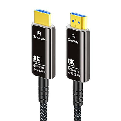 DGHUMEN 100FT Fiber Optic HDMI Cable – Front View