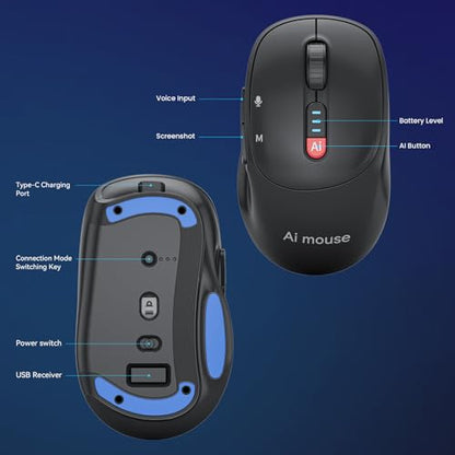 Voice ADreamer: ADREAMER AI GPT Mouse Advanced Voice Input – Back View