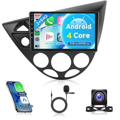 2G+64G Car Radio for Ford Focus 1998-2006 – Front View