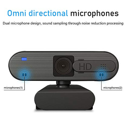 Webcam 2021: 2021 Upgraded Webcam with Dual Microphone – In Use