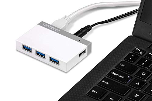 TRENDnet 4-Port USB 3.0 Ultra-Mini Hub – Side View