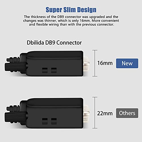 DB9 Connector: Dbilida DB9 Solderless 3-Male 3-Female – Side View