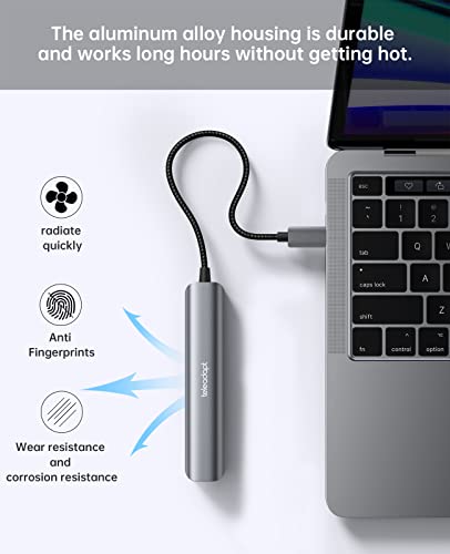 Teleadapt Hub: Teleadapt USB Type-C 5-in-1 Hub Adapter 4K – Close-up Detail