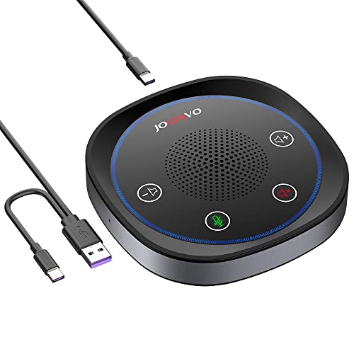 JOUNIVO USB Speakerphone: Omnidirectional Computer Speaker – Front View