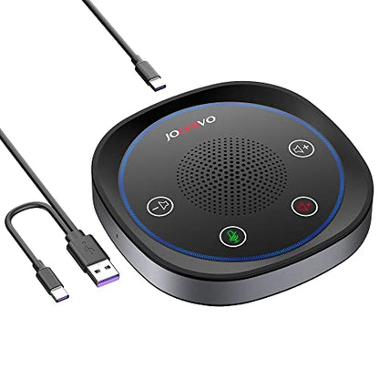 JOUNIVO USB Speakerphone: Omnidirectional Computer Speaker – Front View