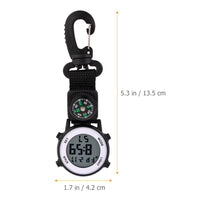 Hemobllo Multi-Function Wall Watch Hiking Compass Nylon Watch Bands for Men Backpack Keychain Men s Pocket