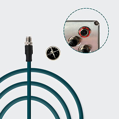 AConnect M12: 8 Position X-Code to RJ45 Ethernet Network – Close-up Detail