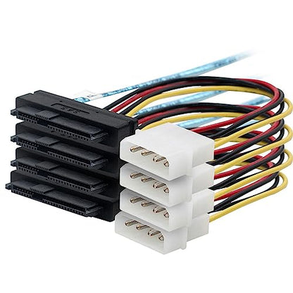 SAS SFF-8088: Heretom Mini-SAS SFF-8088 26P to 4 X SAS – In Use